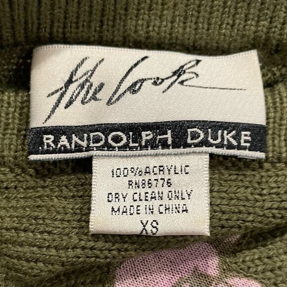 The Look by Randolph Duke Women's Button Top Floral Knit Poncho Sweater sz XS - Picture 4 of 4